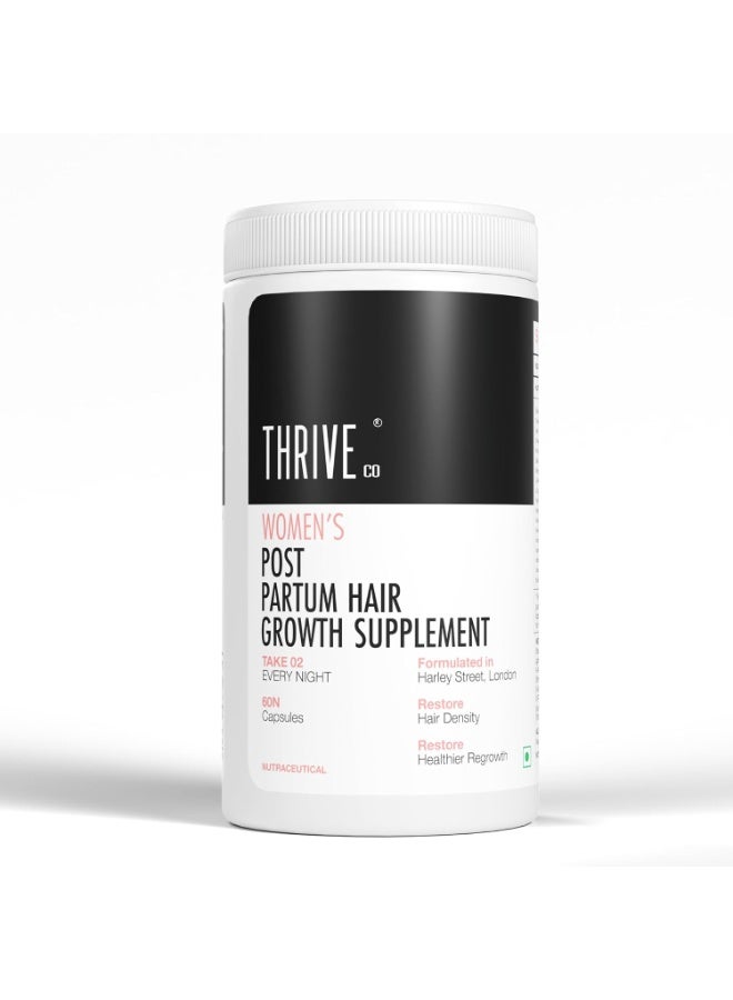 ThriveCo Women’s Postpartum Hair Growth Supplement | Breastfeeding-Safe | Promotes Stronger Hair and Healthier Scalp | 100% Drug free | Infused with Natural Extracts and Biotin | Post pregnancy multi vitamins to reduce hair fall | 60 Capsules - Image 1